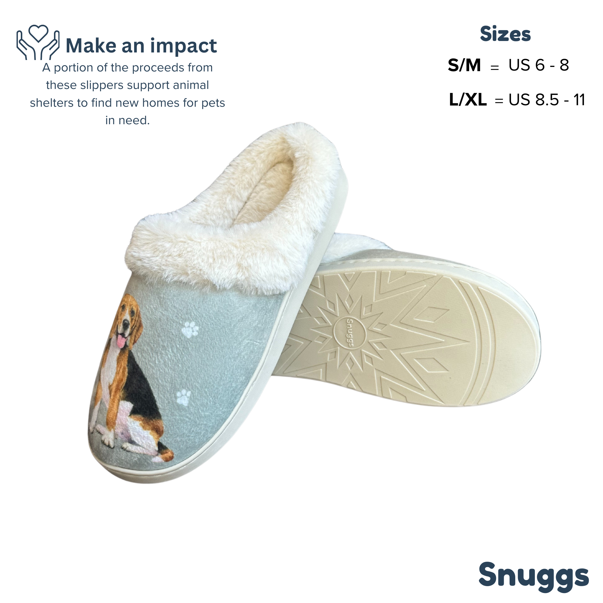 Beagle Dog Pet Lovers Comfy Snuggs Slippers
