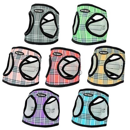 Plaid Mesh Step in Harness