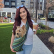 Dog Sling Woven Evergreen Design