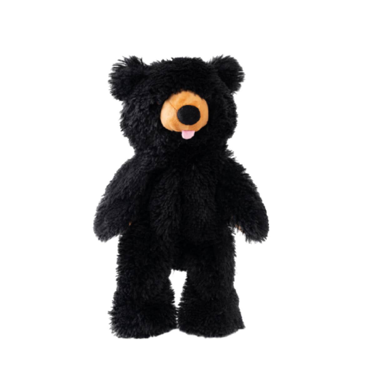 Stuffless Black Bear Squeaker Dog Toy