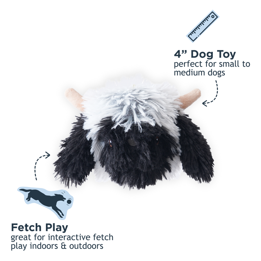 Dog Toy Highland Sheep 2-in-1 Fetch Ball Toy