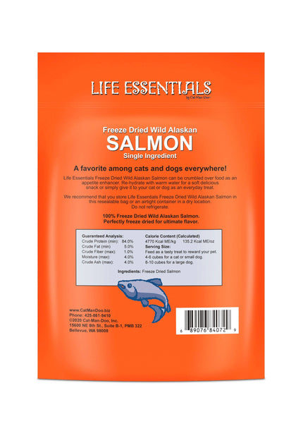 Life Essentials by Cat-Man-Doo Freeze Dried Wild Alaskan Salmon - 2oz