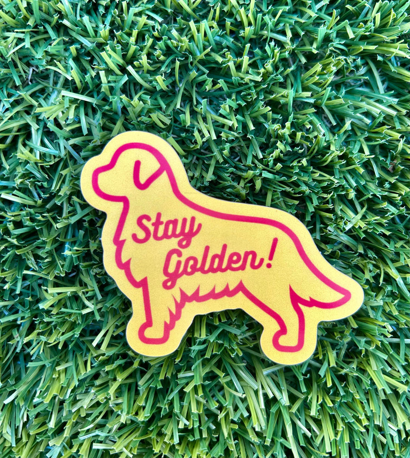 Stay Sticker Stay Golden Sticker – Salty Paws