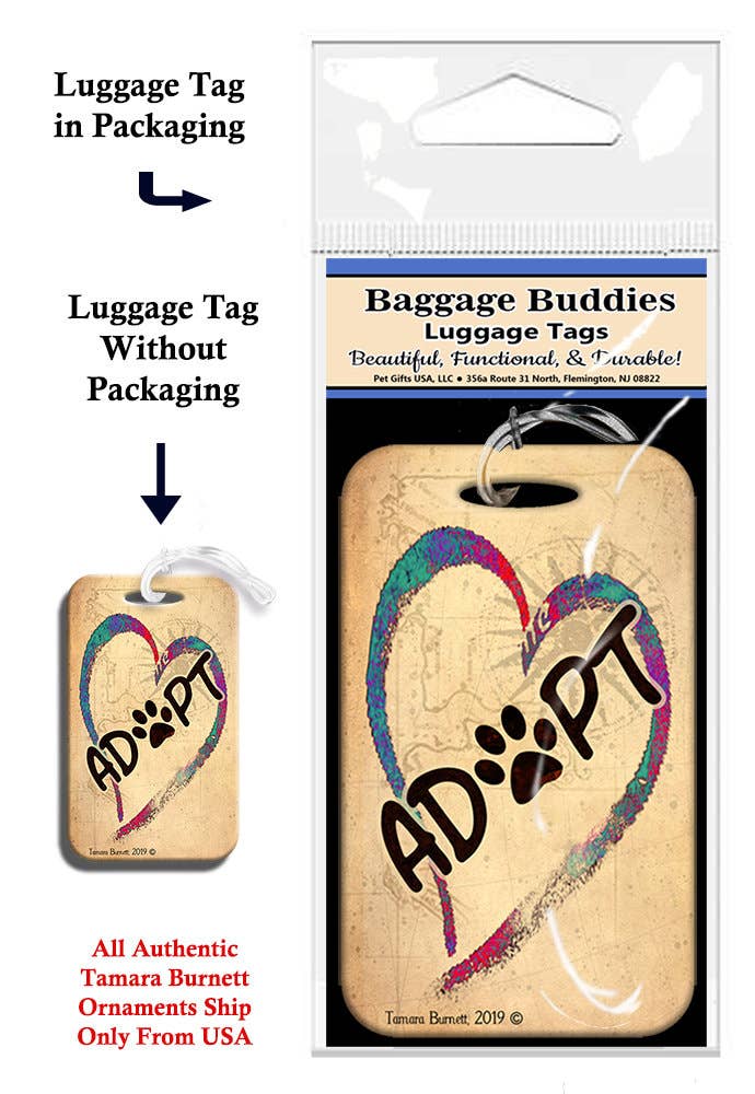 Adopt Baggage Buddies Luggage Tag