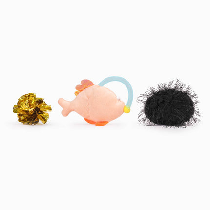 Cat Toy Anglerfish and Sea Urchin Catnip Filled Interactive Plush Catnip Toy Set