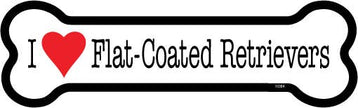 Flat-Coated Retriever I (heart) Flat-Coated Retrievers Bone Shaped Magnet
