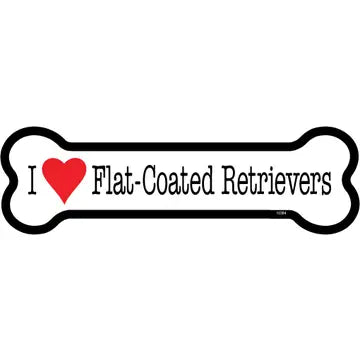 Flat- Coated Retriever - Bone Shaped Magnet