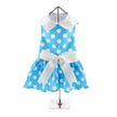 Blue Polka Dot Dog Dress w/ Matching Leash