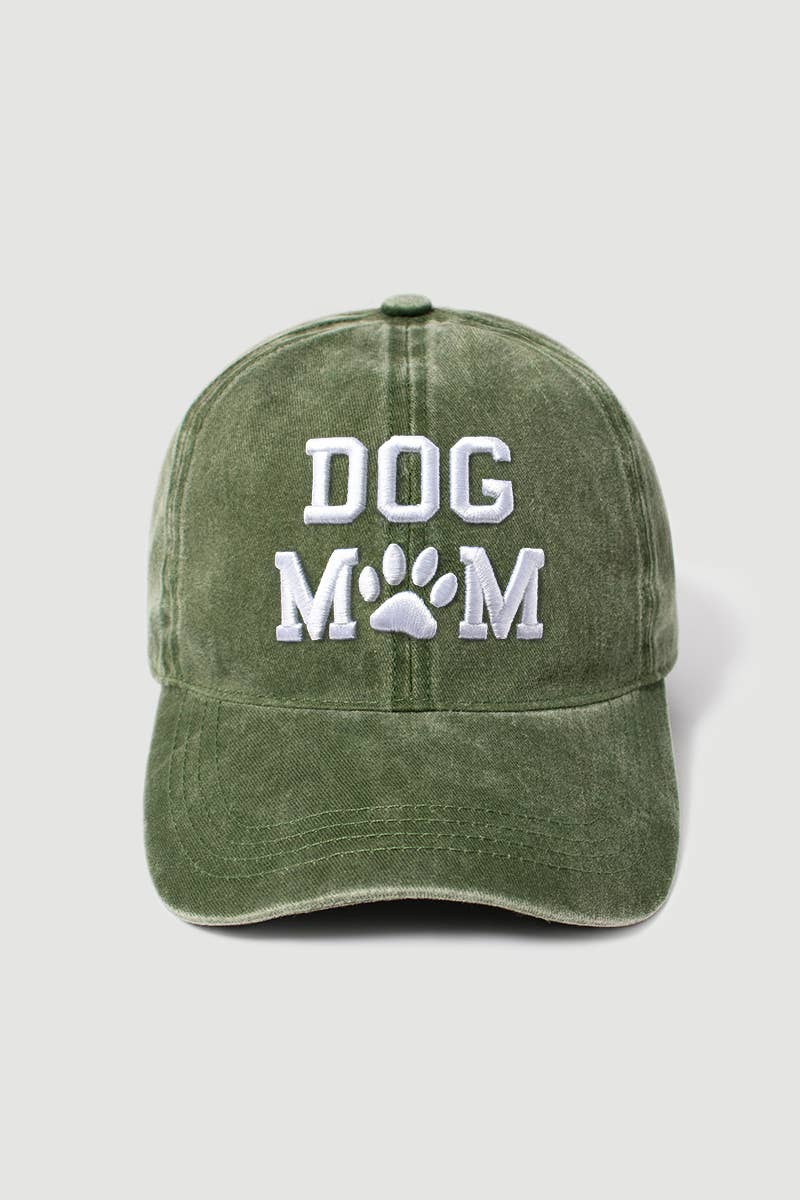 Dog Mom Embroidered Baseball Cap
