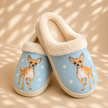Chihuahua Fawn Dog Pet Lovers Comfy Snuggs Slippers