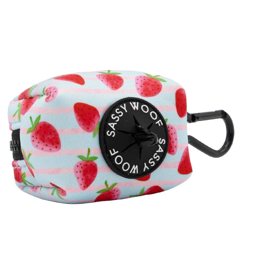 Dog Waste Bag Holder I Woof You Berry Much With Clasp