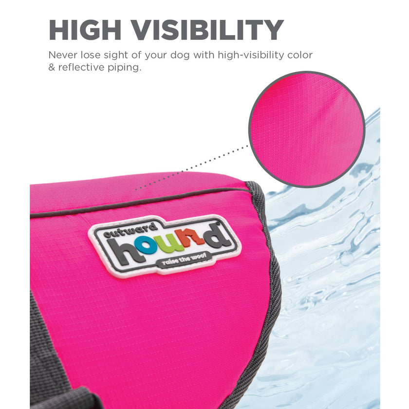 Outward Hound Granby Splash Life Jacket Pink XS