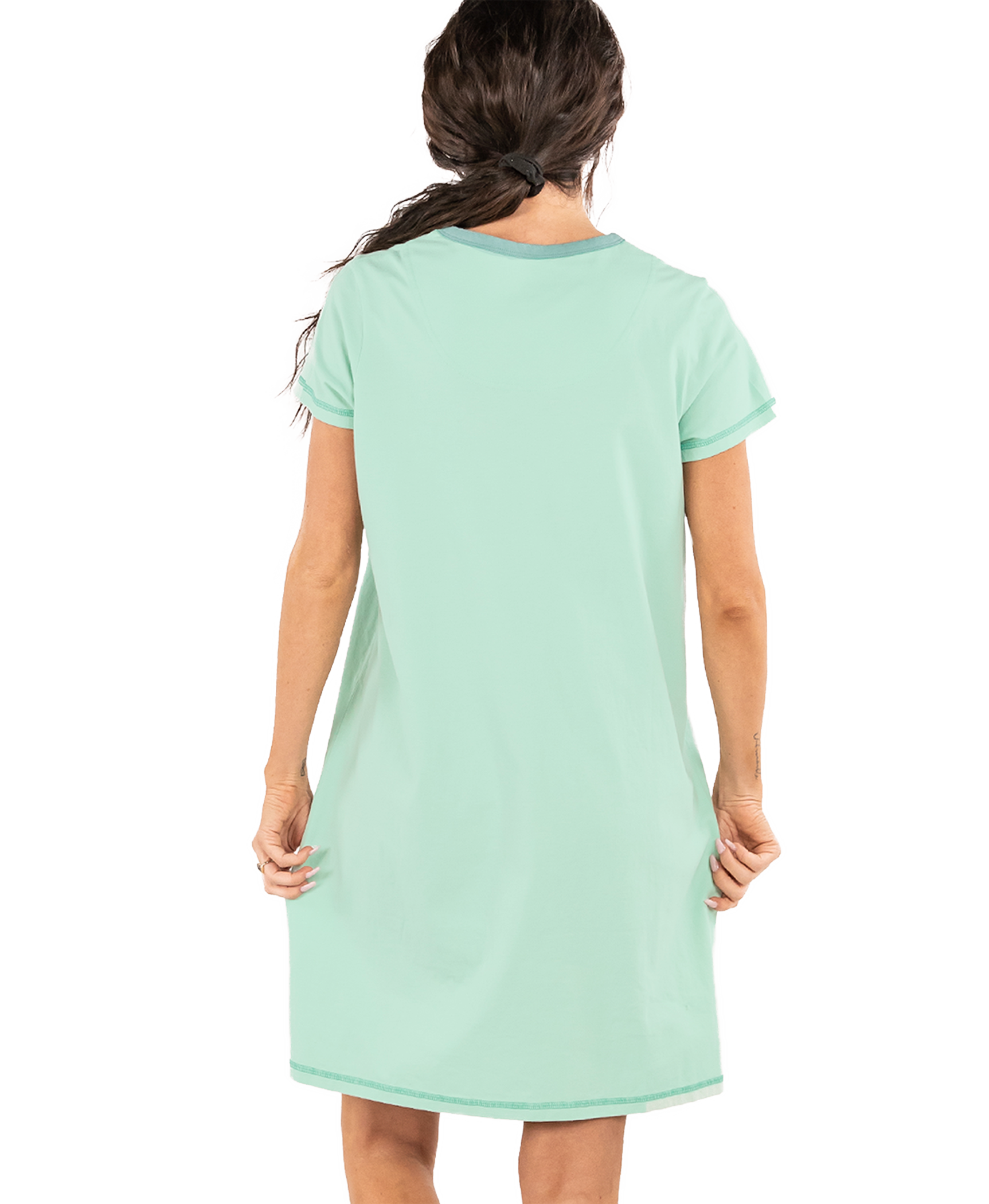 PJ Nightgown Dog Mom V-Neck Nightshirt