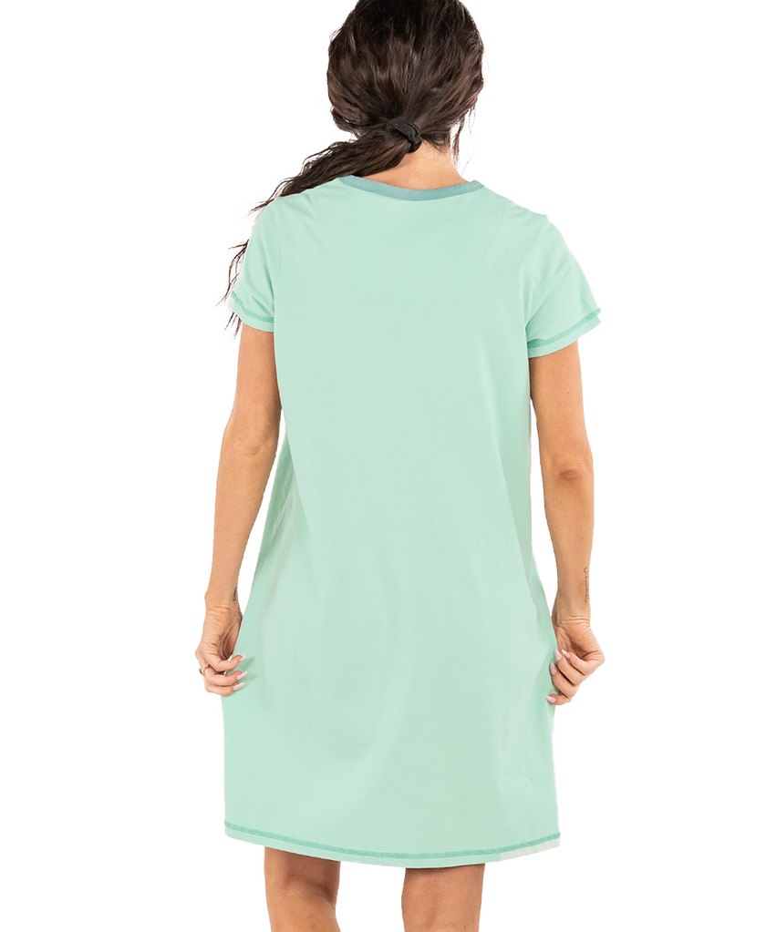PJ Nightgown Dog Mom V-Neck Nightshirt