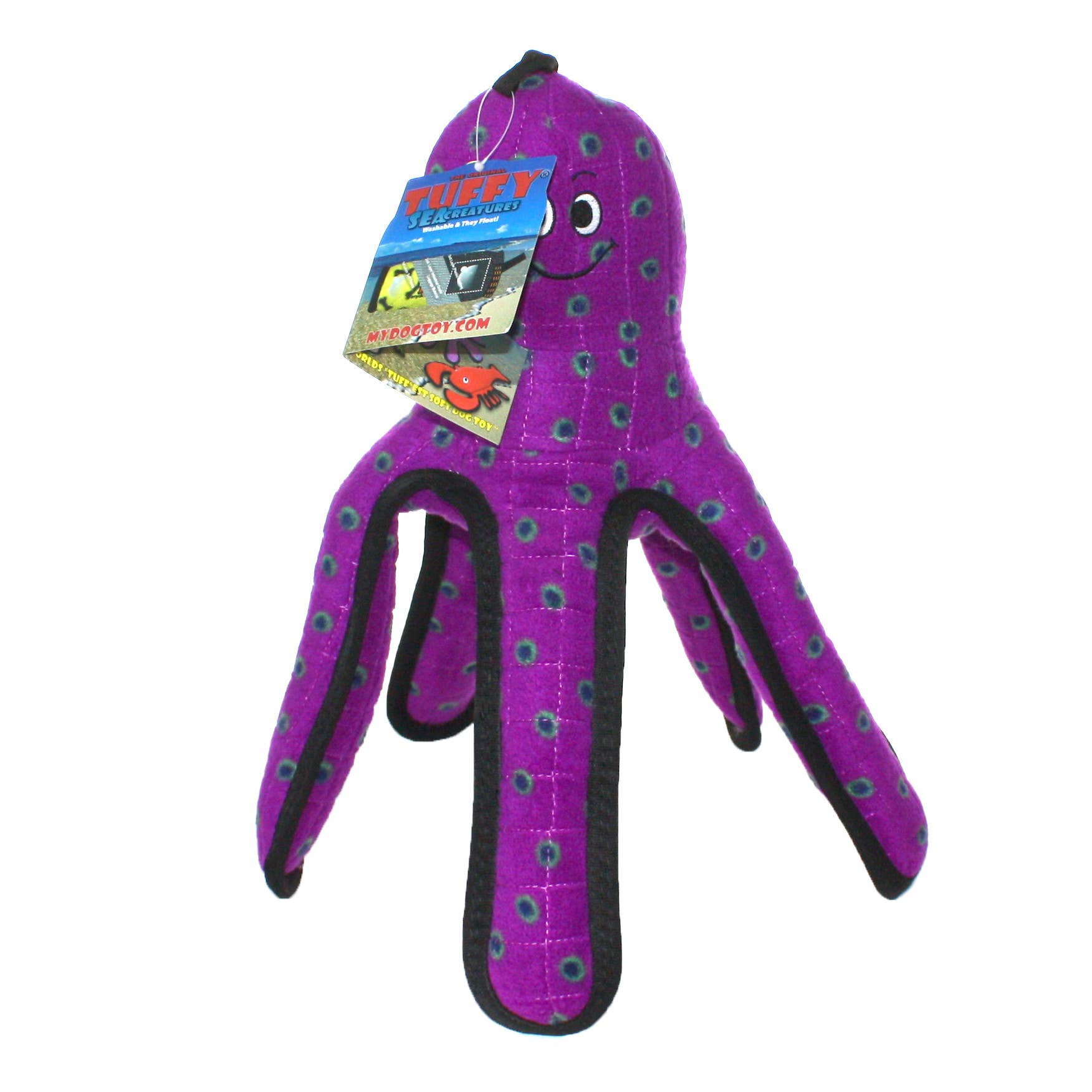 Tuffy Ocean Large Octopus, Durable, Tough, Squeaky Dog Toy
