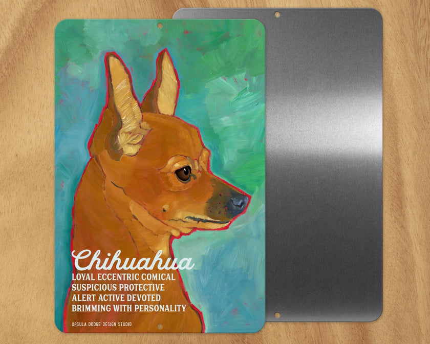 Chihuahua (Red) -UD Metal Sign