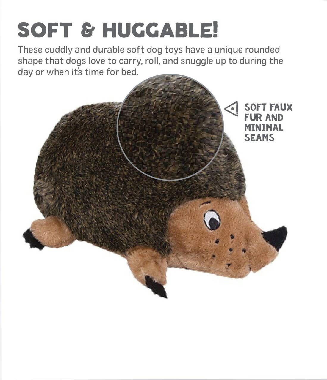 Outward Hound Hedgehogz Brown Plush Dog Toy Large