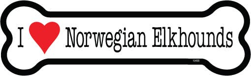 Norwegian Elkhounds Bone Shaped Magnet