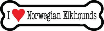 Norwegian Elkhounds Bone Shaped Magnet
