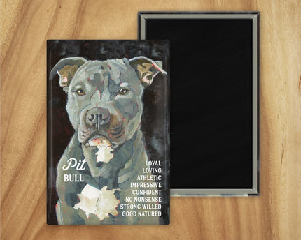 Pit Bull Grey & White Magnet UD