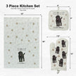Labradoodle, oven mitt set