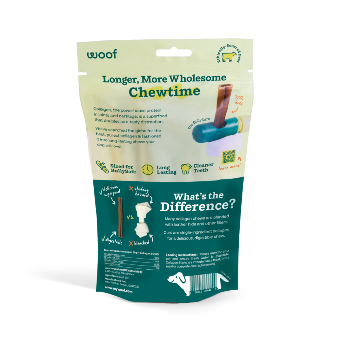 Dog Treat BullySafe Chews Pure Collagen Treat