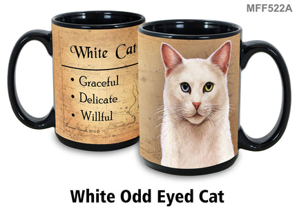 Cat White Odd Eyes Mug Coffee Cup