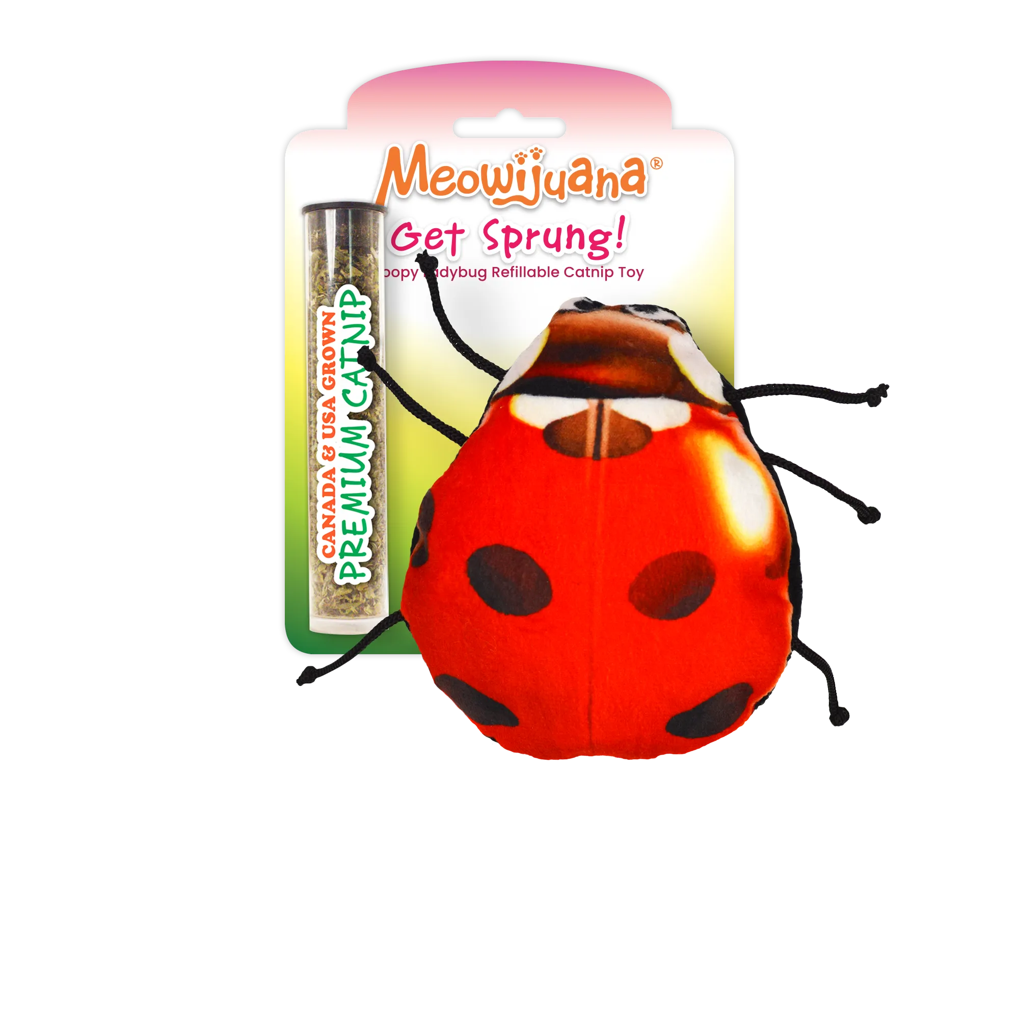 Meowijuana® Get Sprung Lady Bug Refillable Cat Toy