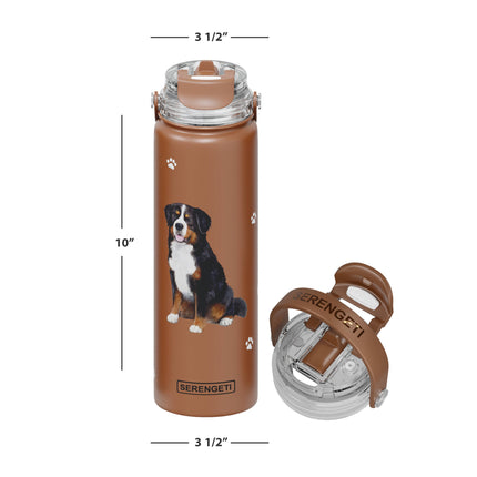 Bernese Mountain Dog Stainless Steel Water Bottle 24 Oz.