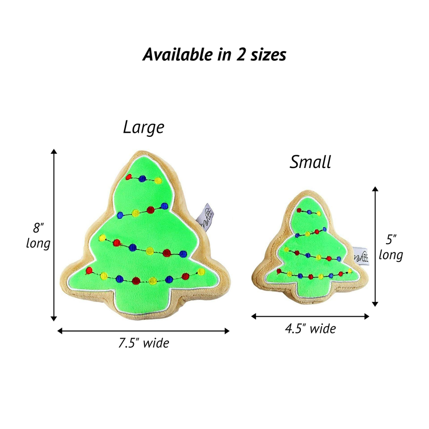 Christmas Tree Sugar Cookie Plush Dog Toy