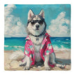 Siberian Husky Beach Dog | Drink Coaster