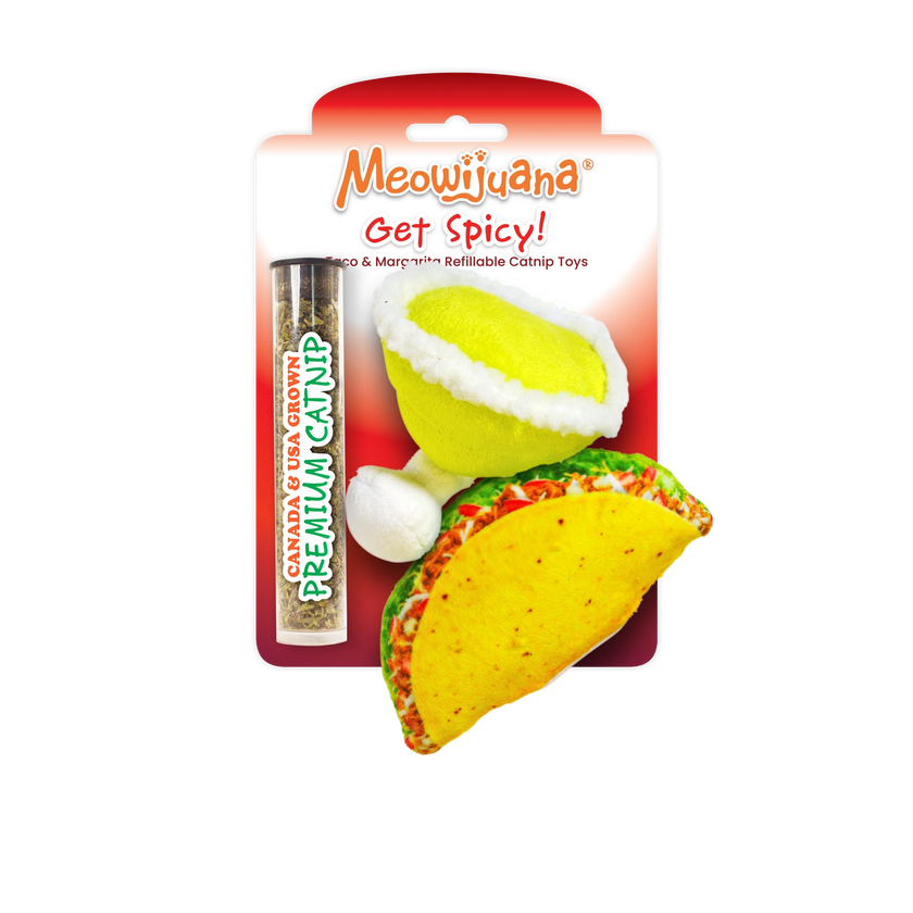 Meowijuana® Get Spicy Taco Margarita Catnip Toy 2-Pack