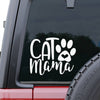 Cat Mama White Car Window Vinyl Sticker Decal