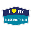 I Love My Black Mouth Cur Hexagon Shaped Magnet