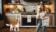 Cavalier King Charles, oven mitt set