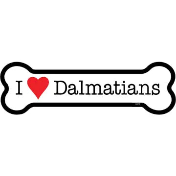 I (heart) Dalmatians Bone Shaped Magnet