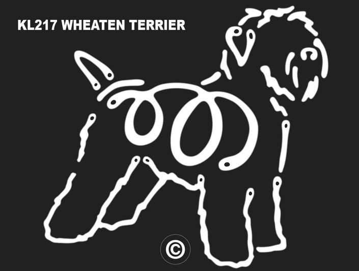 Soft Coated Wheaten Terrier K-line Window Tattoo