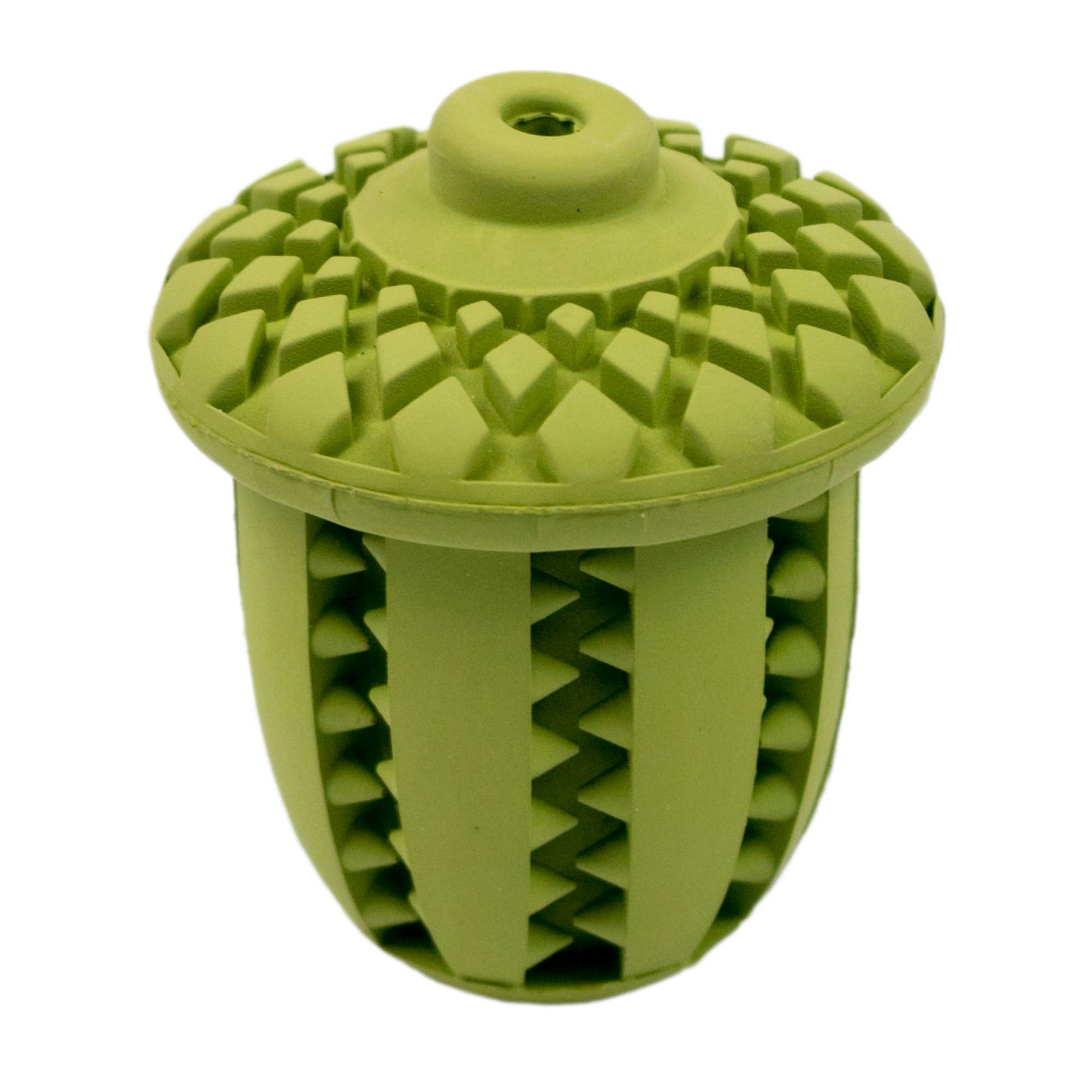 Dog Toy Green Acorn Natural Rubber Toy