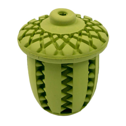 Dog Toy Green Acorn Natural Rubber Toy