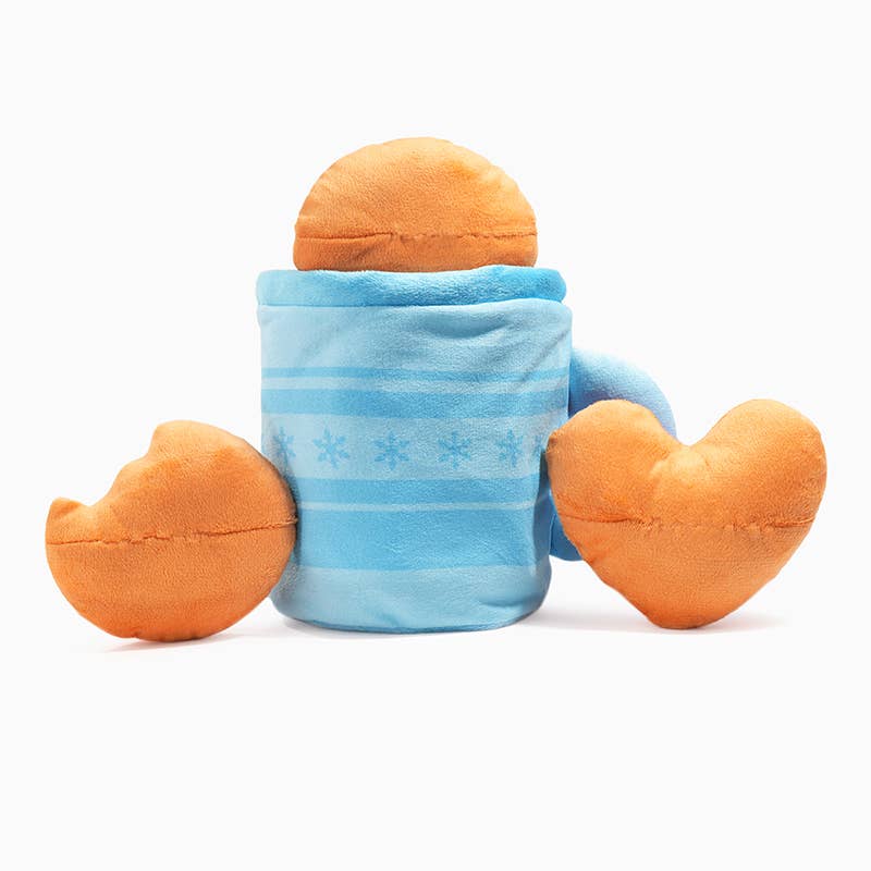 Dog Toy Santa’s Milk Cookies Plush Christmas Toy Set