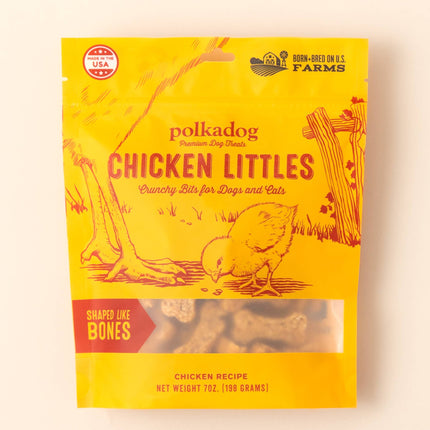 Polkadog Chicken Littles Bone Shaped Crunchy Dog Treats 7oz