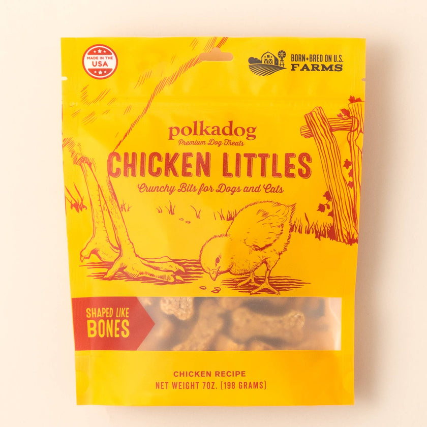 Polkadog Chicken Littles Bone Shaped Crunchy Dog Treats 7oz
