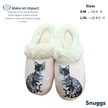 Cat Silver Tabby Cat Pet Lovers Comfy Snuggs Slippers