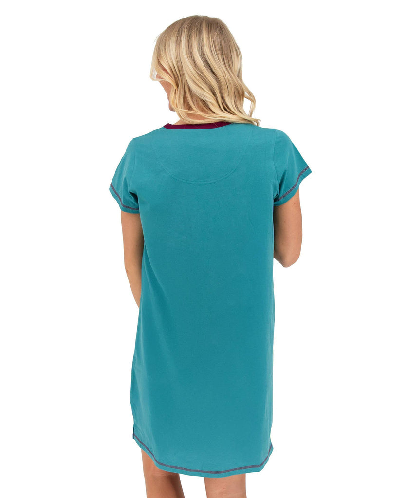 PJ Nightgown Cat Purrrhaps Later V-Neck Nightshirt