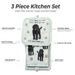 Labradoodle, oven mitt set