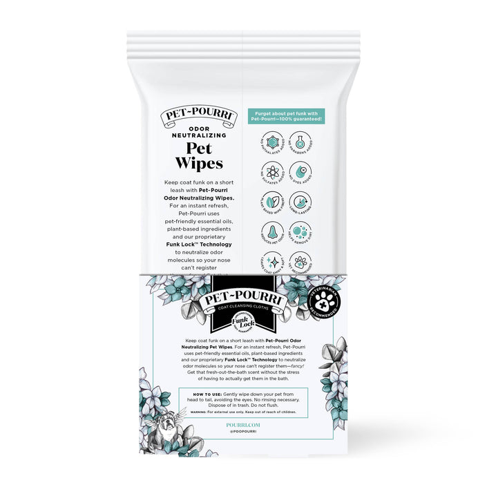 Pet~Pourri - Pet Coat Wipes - 50ct - Pawsitively Fresh Scent