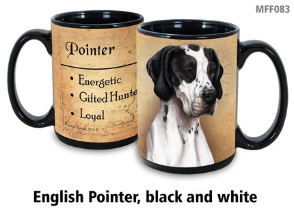 English Pointer Black & White Mug Coffee Cup