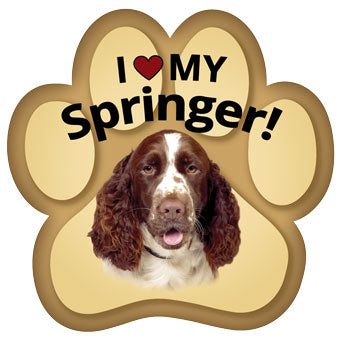 Show off your love for your favorite furry friend with our Springer Spaniel Paw Magnet! Perfect for your car trunk or any magnetic surface, this adorable paw-shaped magnet features a vibrant image of your favorite dog or cat breed. Made from durable, weather-resistant materials, it’s designed to withstand the elements while adding a touch of personality to your vehicle or home. 