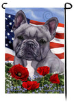 French Bulldog Blue and White - Patriotic Flowers Garden ...