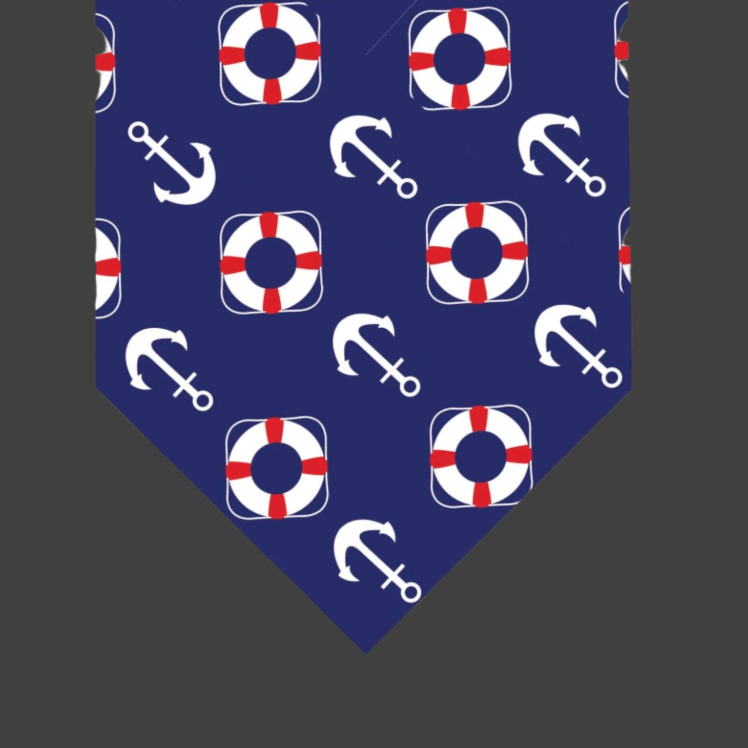 Nautical Lifesavers & Anchors Dog Bandana